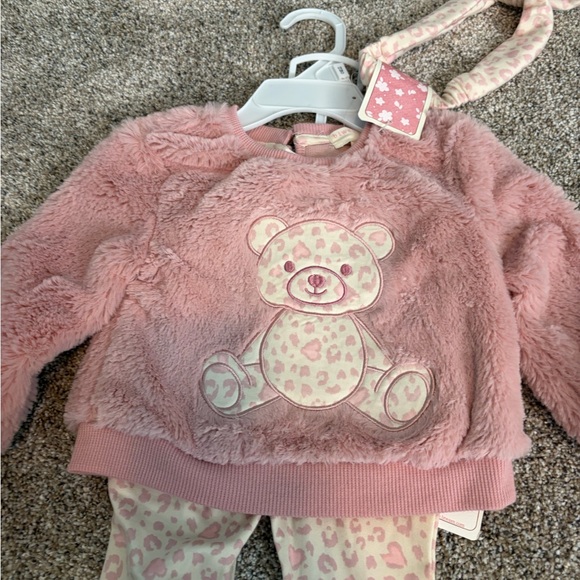 Pink Teddy Bear Kids 3 pieces - Picture 1 of 4